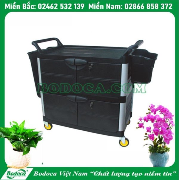 Xe Đẩy Thức Ăn Đồ Uống Trong Nhà Hàng Có Cửa